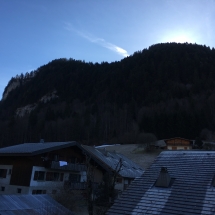 View of the Morning Sun Over Mont Le Grange