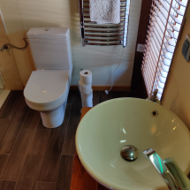 Bathroom area with sink &amp; toilet